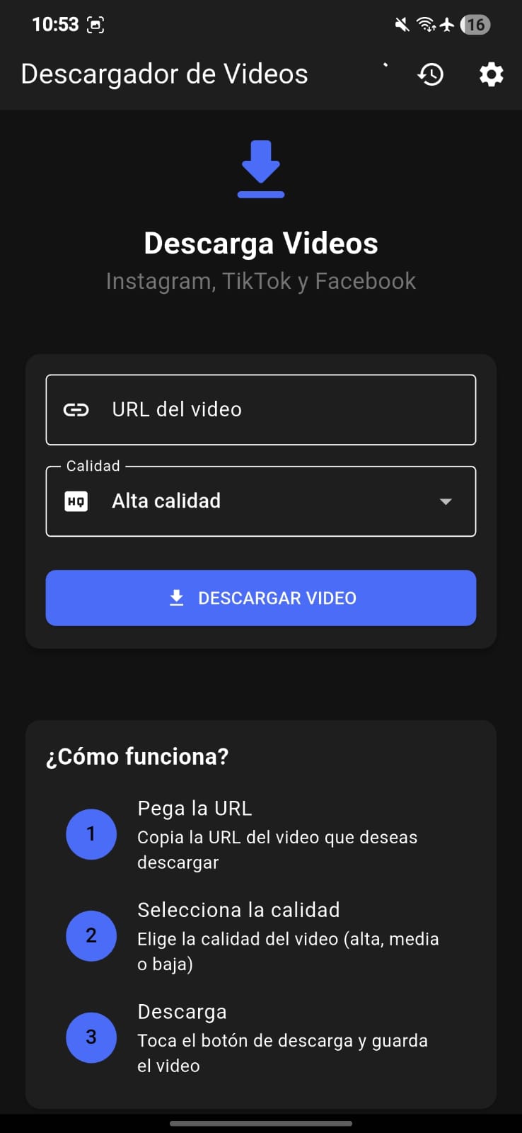 Social Media Downloader - Interfaz Principal